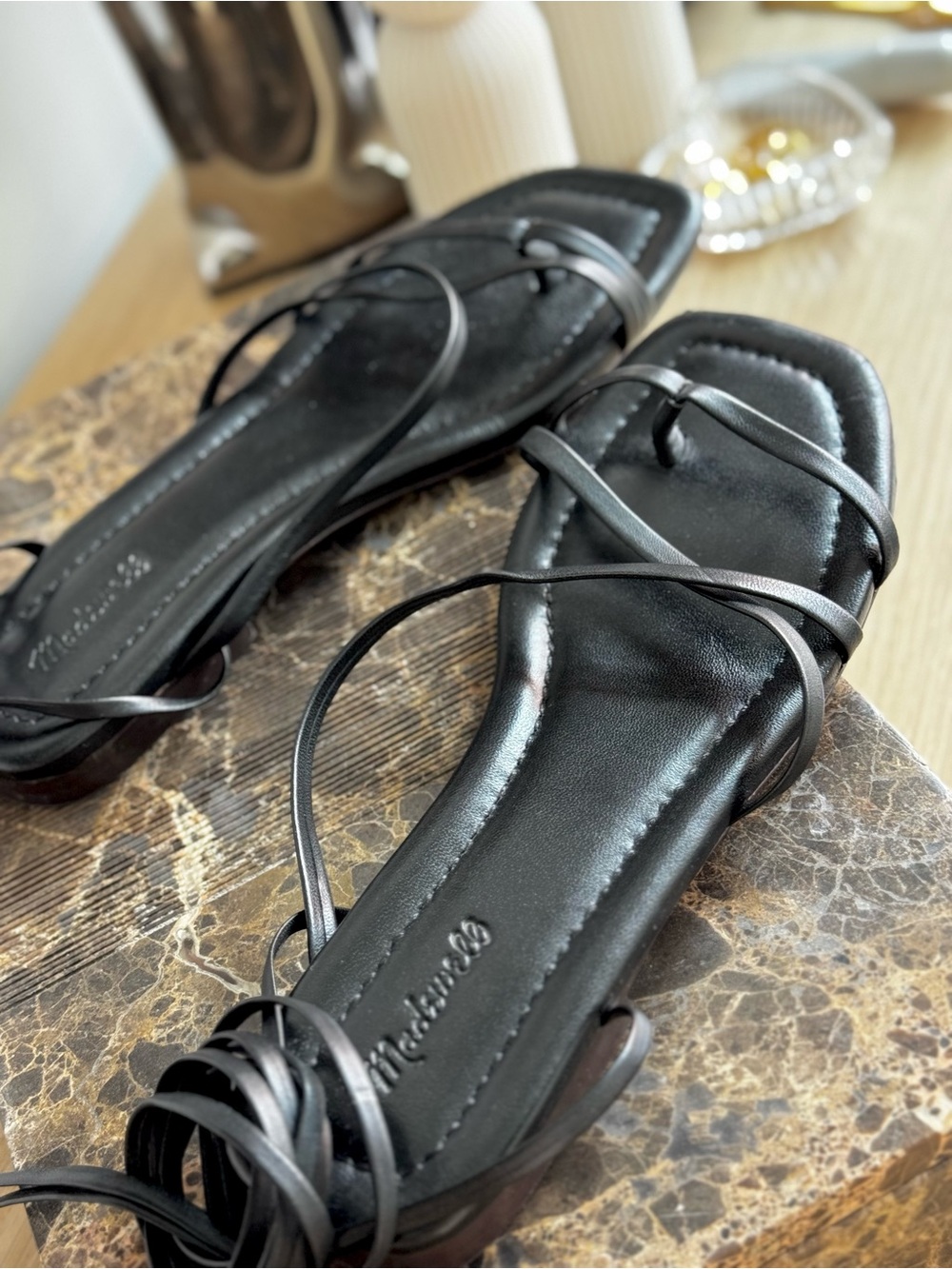 Madewell Carrie Lace-Up Sandal in Black - Picture 2 of 8